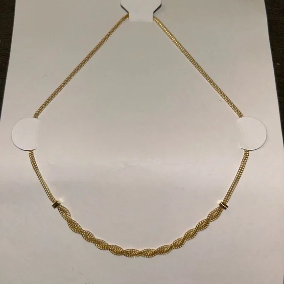 NEW SOLID 10K YG Necklace Yellow Gold Double Curb Link Braided Design Chain 10k - Picture 10 of 15